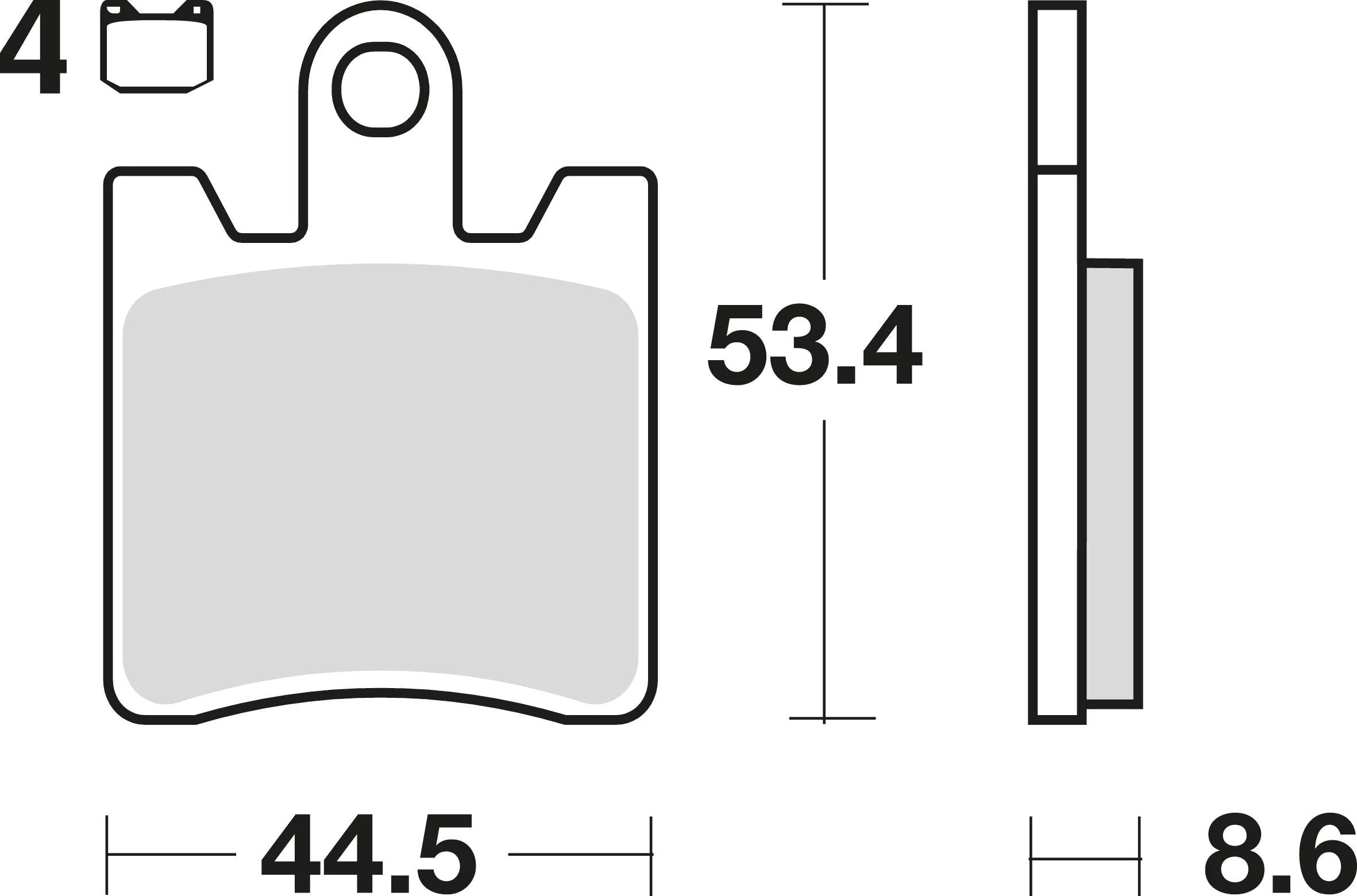 Trw remblokken mcb 706 brake pads sinter mcb 706 sv