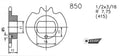 Esjot antriebsritzel 0850 sprocket 415 16z standard