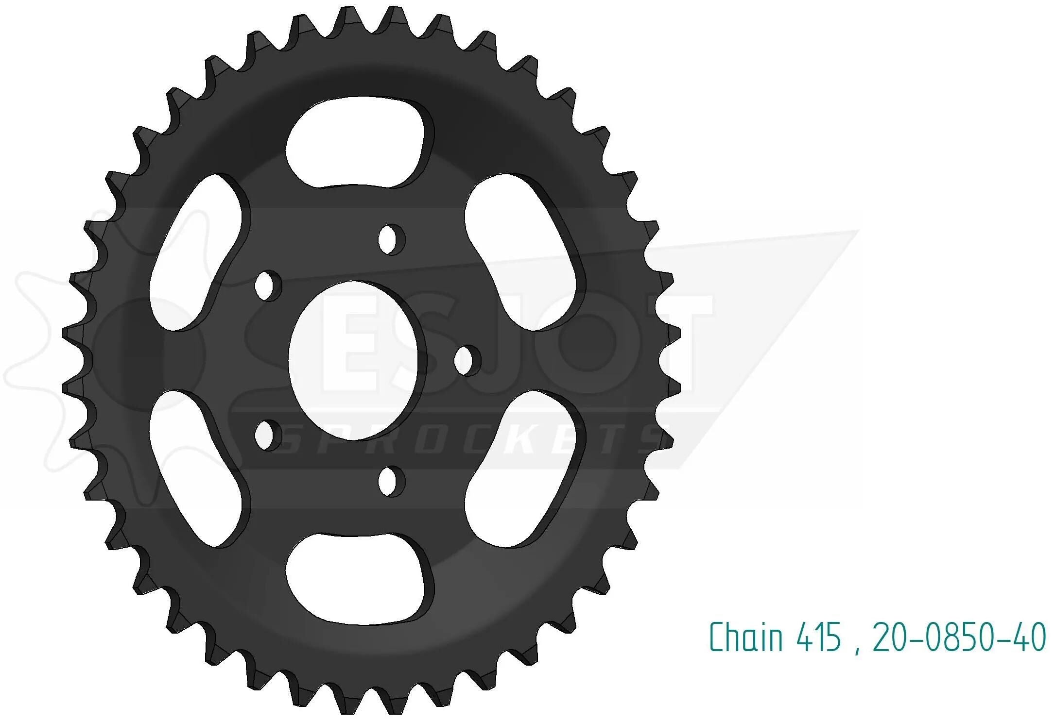 Esjot kettenrad 0850 chain wheel 415 40z steel black
