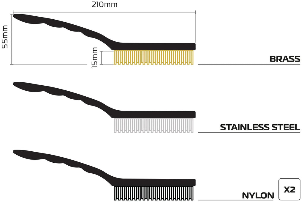 Oxford bürsten-set wire brush wire brush set ox340