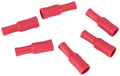 Spahn rundsteckhülse round socket insulated red 100pcs.