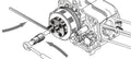Bikeservice kupplungshalteschlüssel holding force clutch bst 4pin