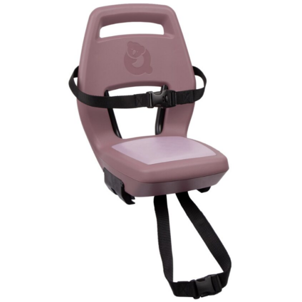 Qibbel Junior 6+ Rücksitz für Kinder mit Fußstützen, Gurt und Schutzplatte – rosa