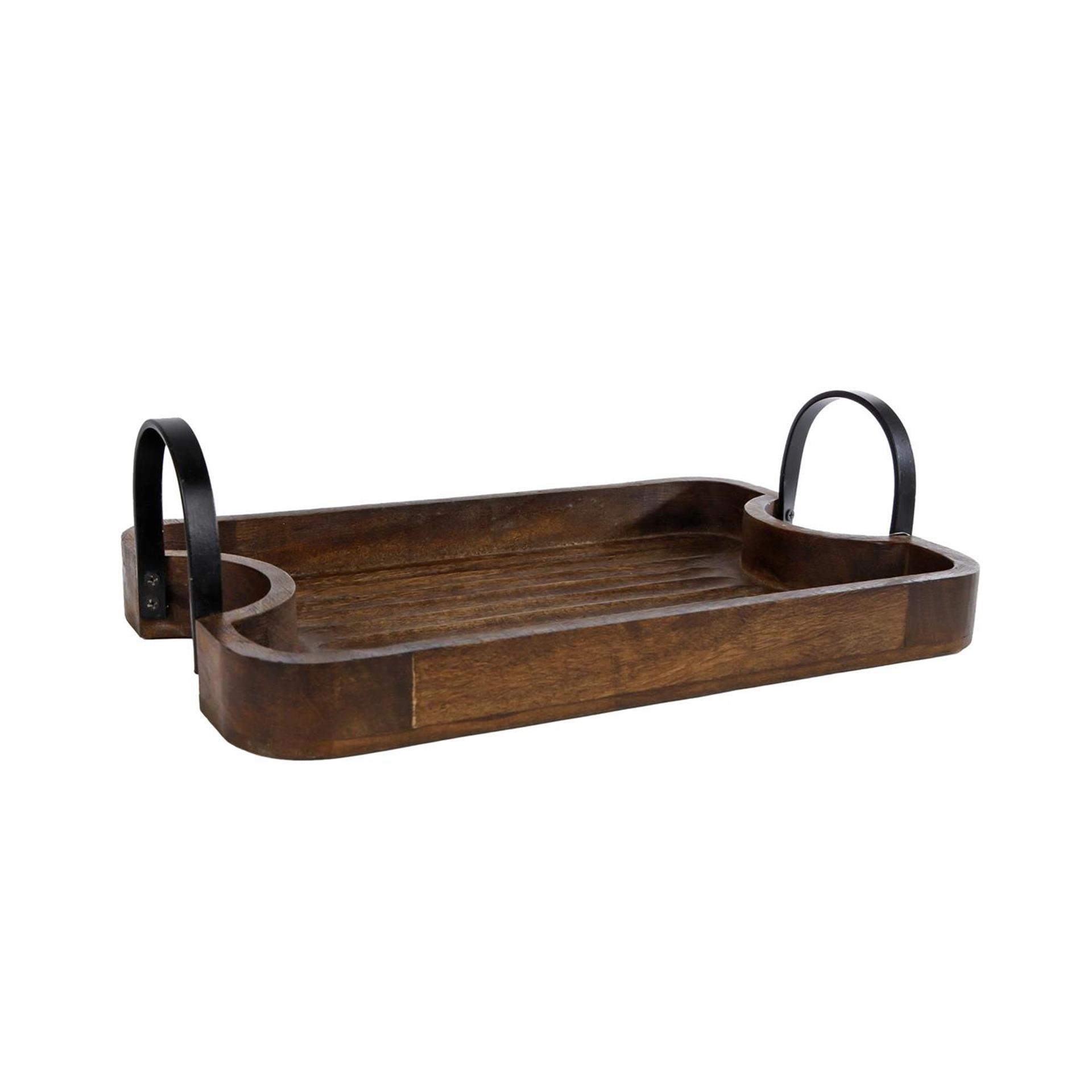 Dienblad rob antiek mango 40x25x6,5cm
