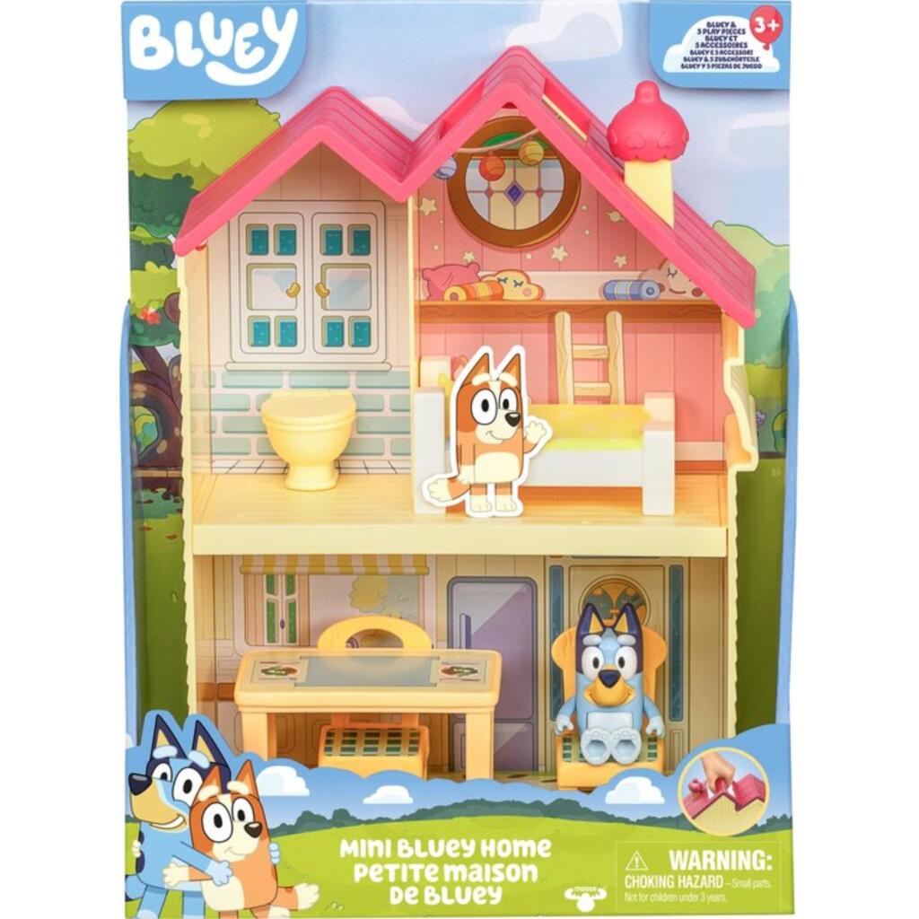 Moose Toys Bluey Mini-Spielhaus mit Möbeln und Spielfigur