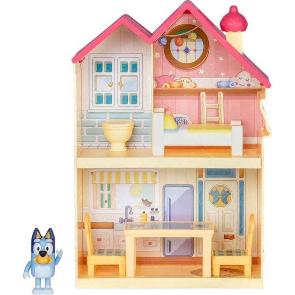 Moose Toys Bluey Mini-Spielhaus mit Möbeln und Spielfigur