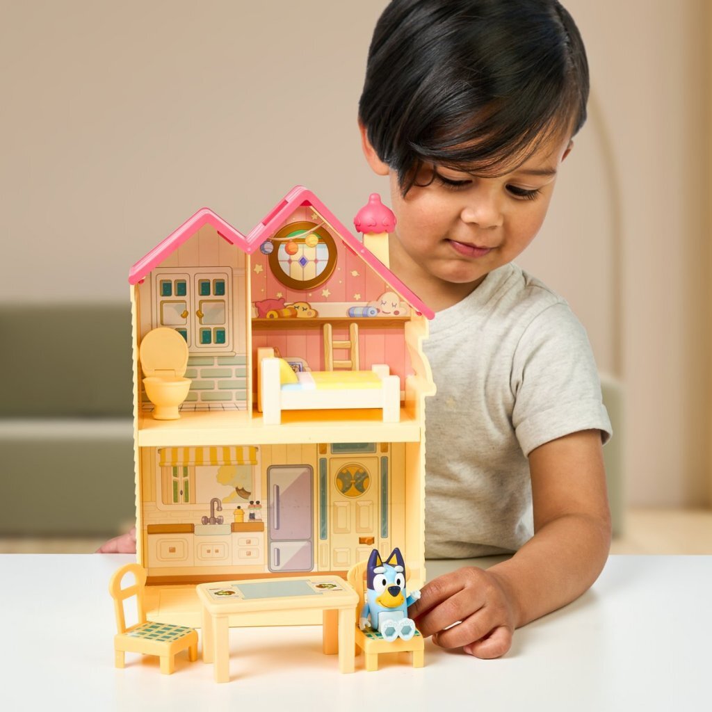 Moose Toys Bluey Mini-Spielhaus mit Möbeln und Spielfigur