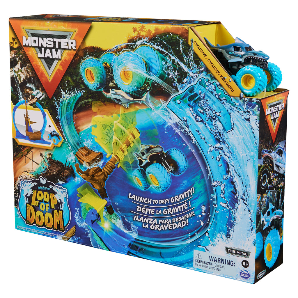Monster Jam Megalodon Loop of Doom Stunt-Spielzeugset