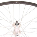 Voorwiel 28 sp. alu sp13 trek basic zwart alu naaf v.as