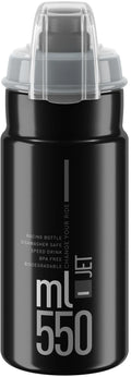 Elite trinkflasche jet plus bottle jet plus 550ml black grey with cap