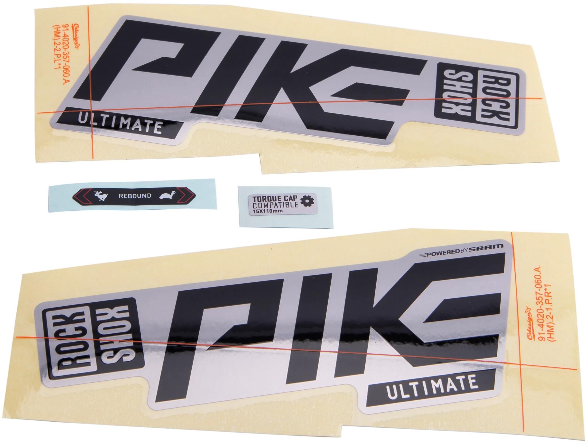Rockshox dekor set decal set rs pike ult. f.silver
