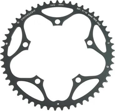 Stronglight kettenblatt type s 7075 t6 chainring 7075t6 black 130 mm lochkr. 53z.
