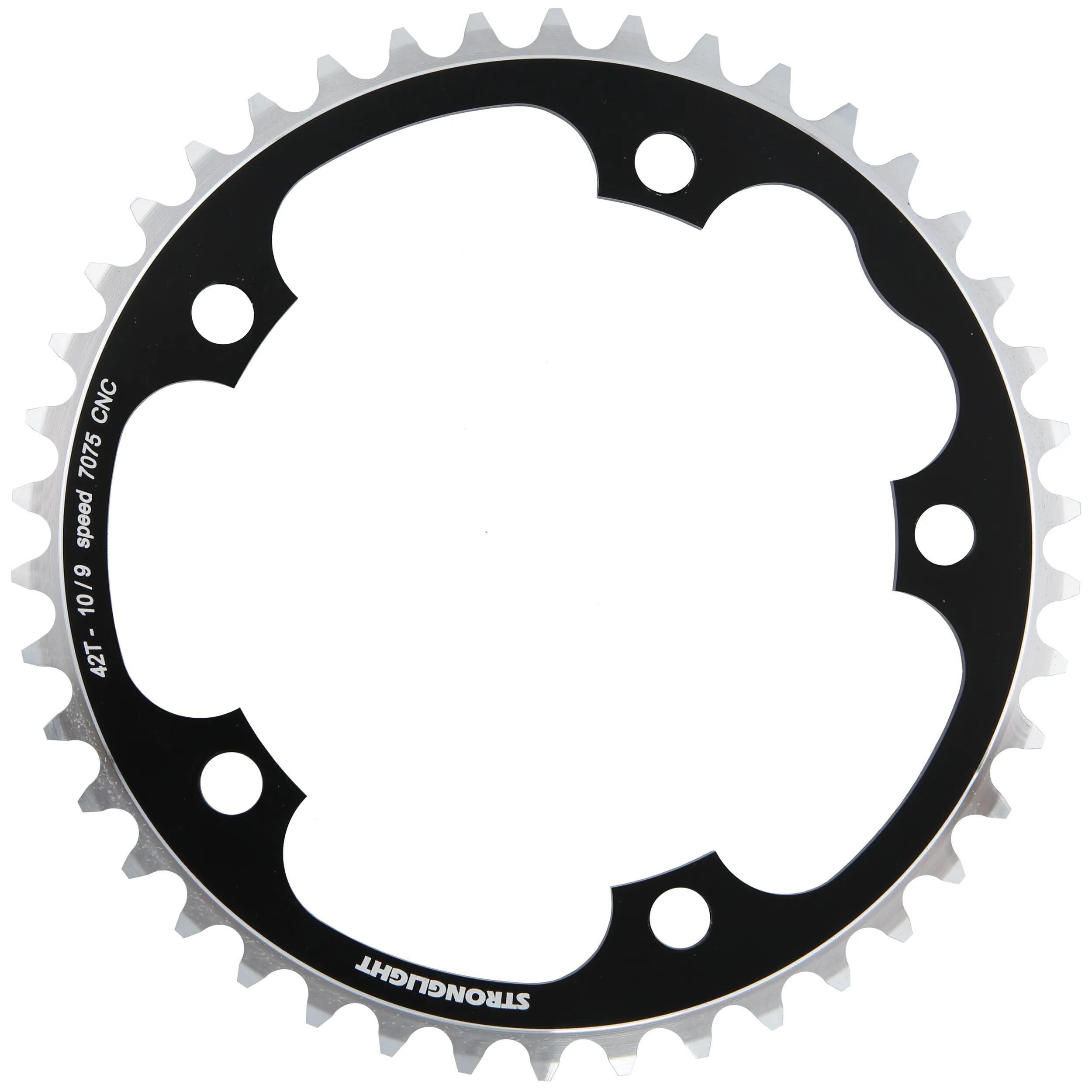 Stronglight kettingblad type s 7075 t6 chainring 7075t6 black 130 mm lochkr. 42z.