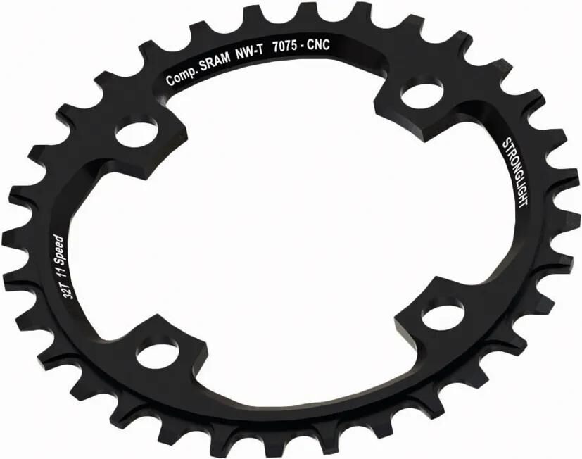 Stronglight kettenblatt chain ring 32t bcd 104 alu black
