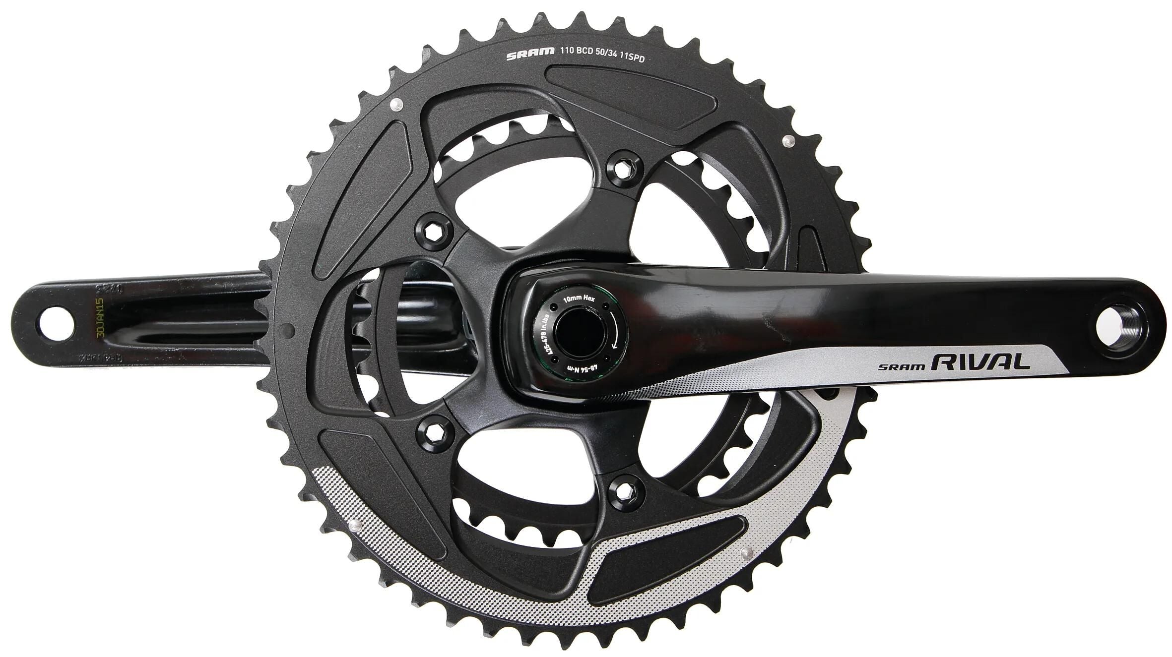 Sram kettenradgarnitur rival 22 crankset rival 22 bb30 50 34t 175mm