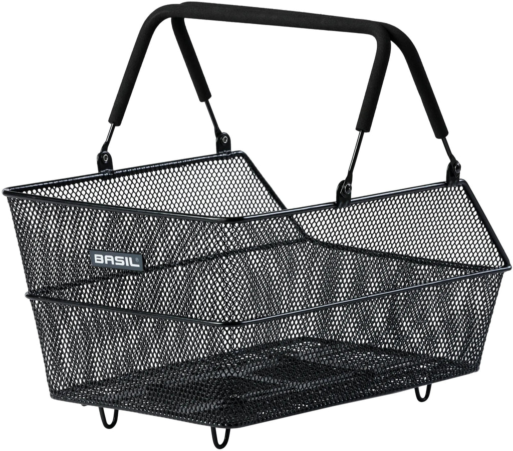 Basil Cento Fahrradkorb mit MIK-Befestigung, 14 Liter, 39 x 24 x 13 cm, schwarz