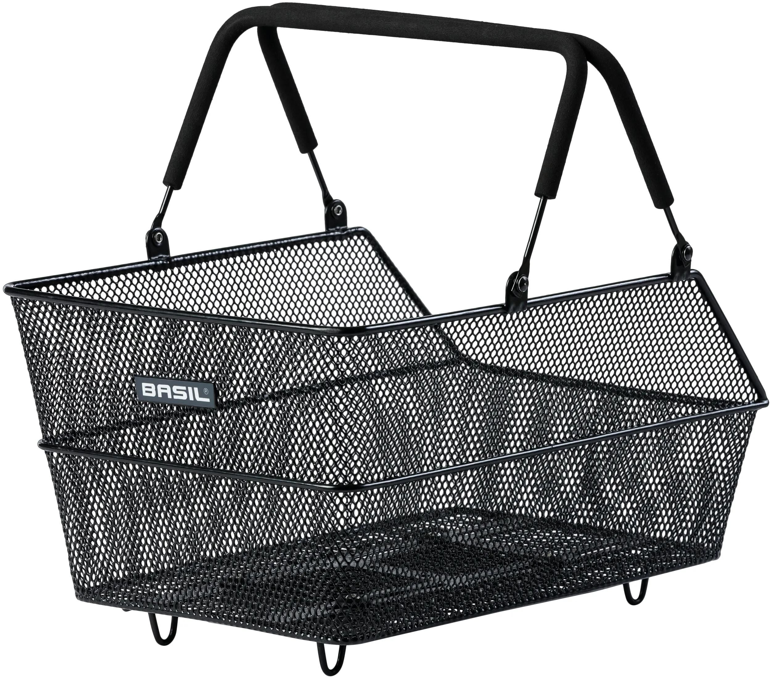Basil Cento Fahrradkorb mit MIK-Befestigung, 14 Liter, 39 x 24 x 13 cm, schwarz