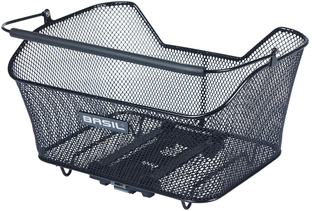 Basil Base M Fahrradkorb mit MIK-Befestigung, 14 Liter, 25 x 33 x 17 cm, schwarz