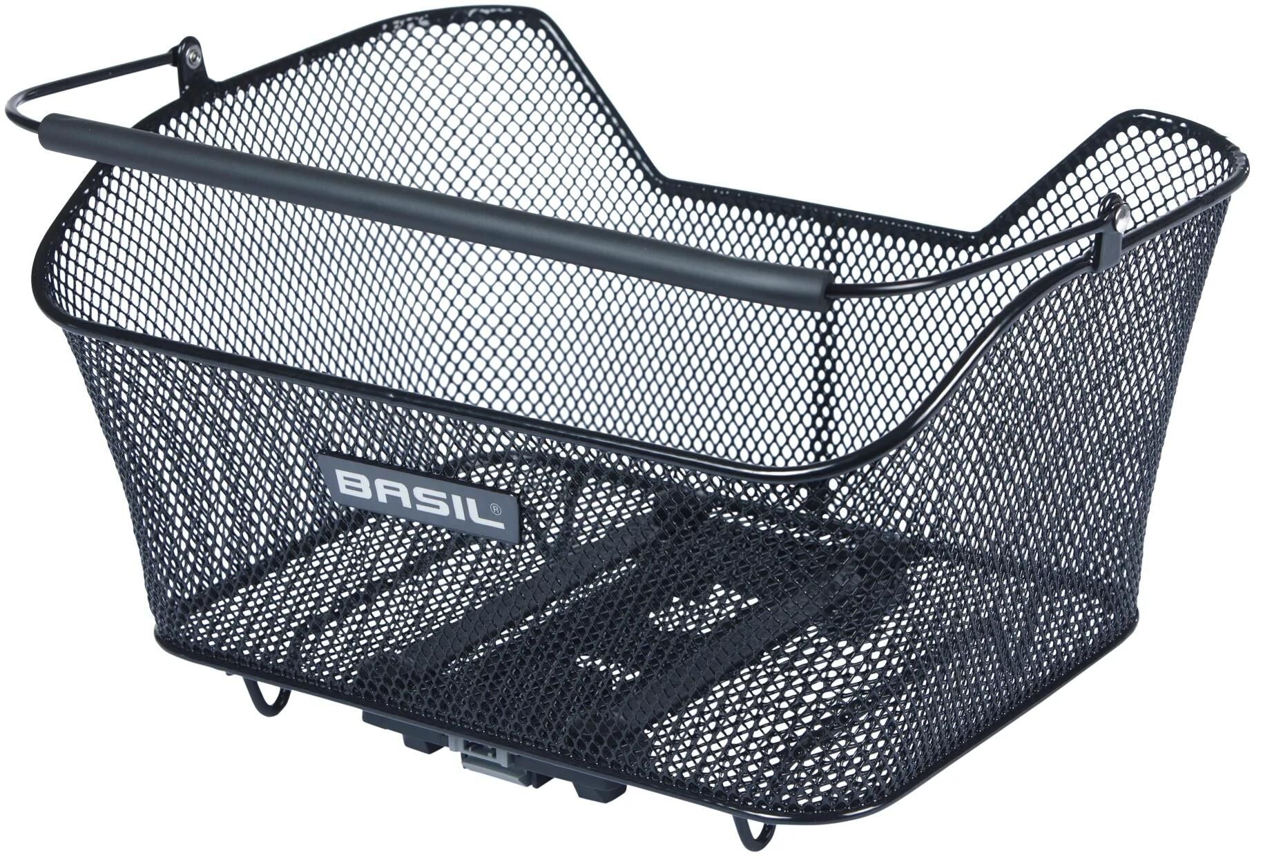 Basil Base M Fahrradkorb mit MIK-Befestigung, 14 Liter, 25 x 33 x 17 cm, schwarz