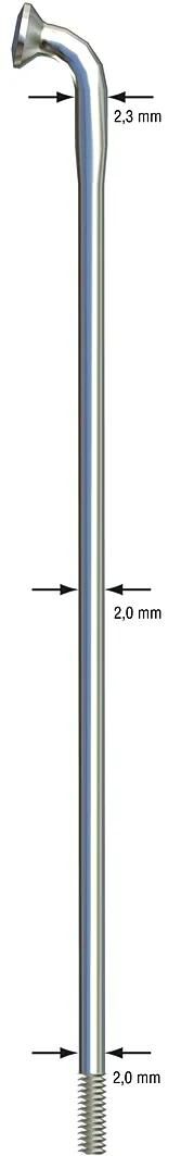 Sapim speiche strong spoke strong sst 2x2,34x276mm butted