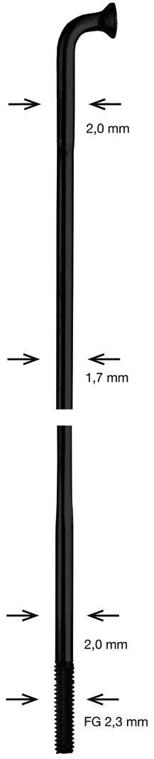 Alpina speiche spoke sst db 2x1,7x2mm 266mm b
