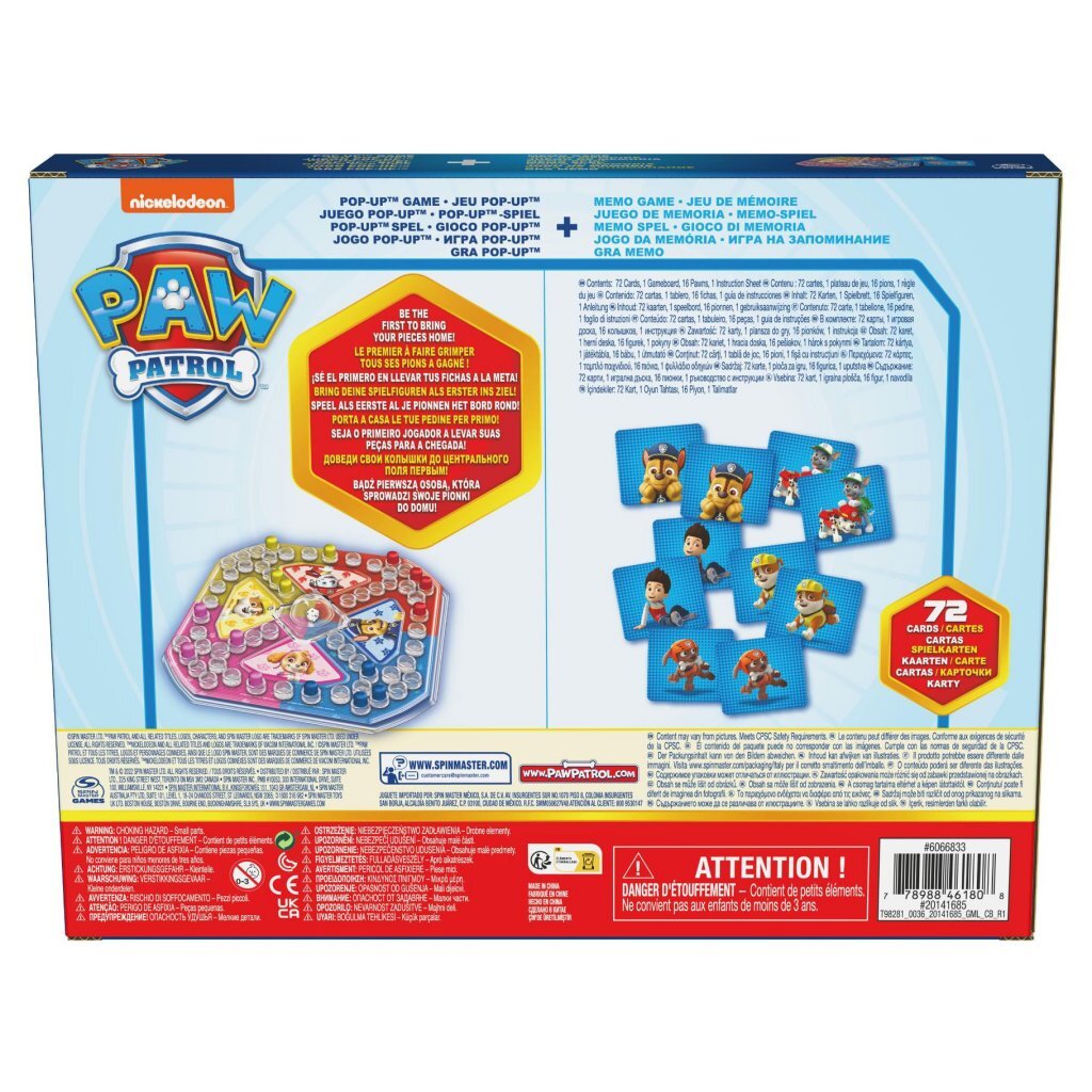 Paw patrol 2-pack: memo pop-up spel