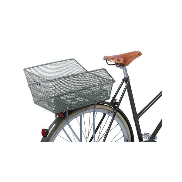 Basil Cento FM Fahrradkorb mit fester Halterung 38 x 24 x 11 cm - olivgrün