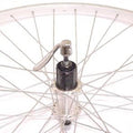 Sunrace achterwiel 28 sp. alu spaak 13 trek basic zilver cassettenaaf 8v uitval