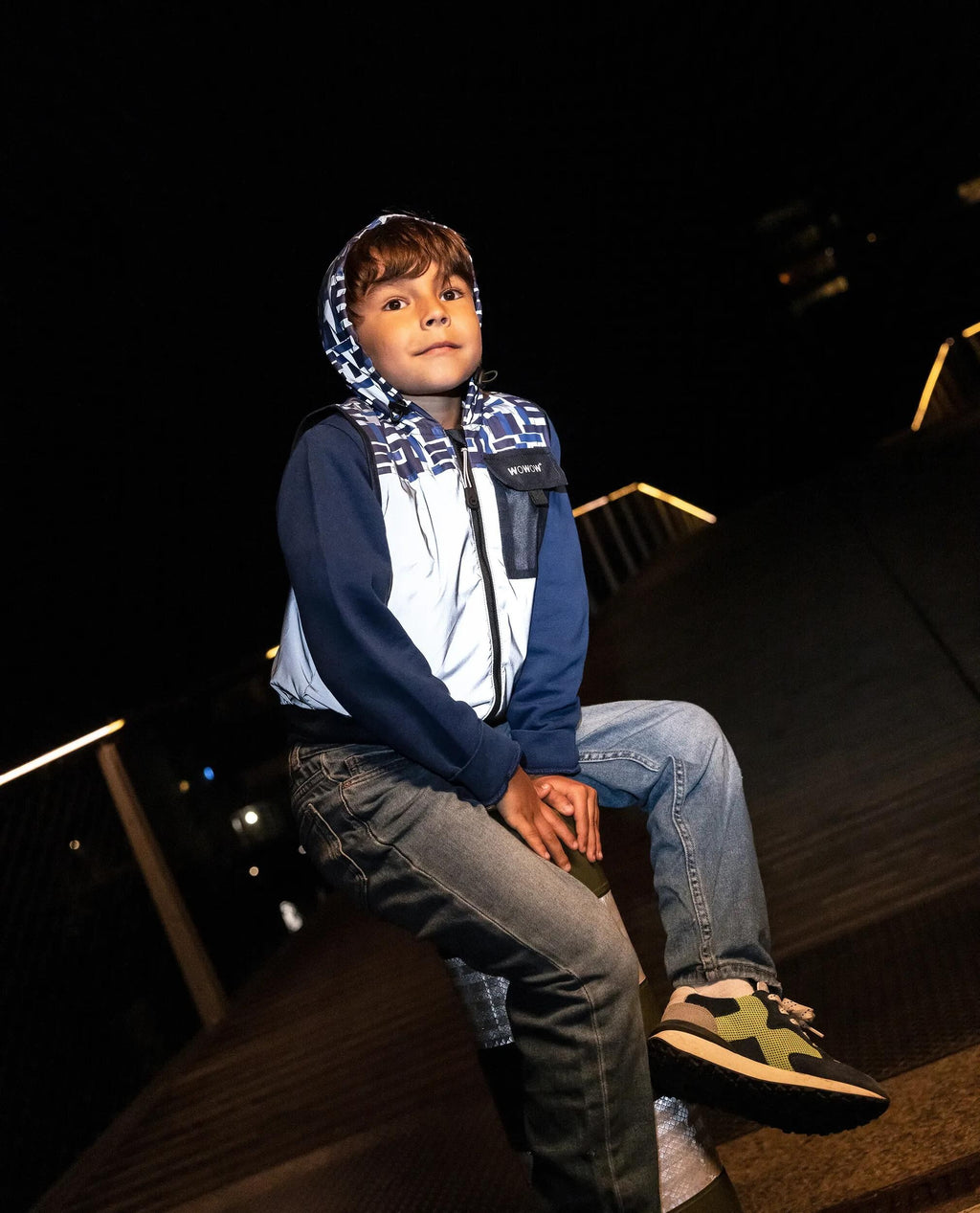 WOWOW Weste Yoho Jacke blau FR reflektierend Kinder Yoho blau FR Gr. XL