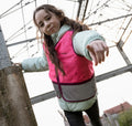 WOWOW Kinder-Sicherheitsweste, Reißverschlussjacke, pink, reflektierend, Größe M