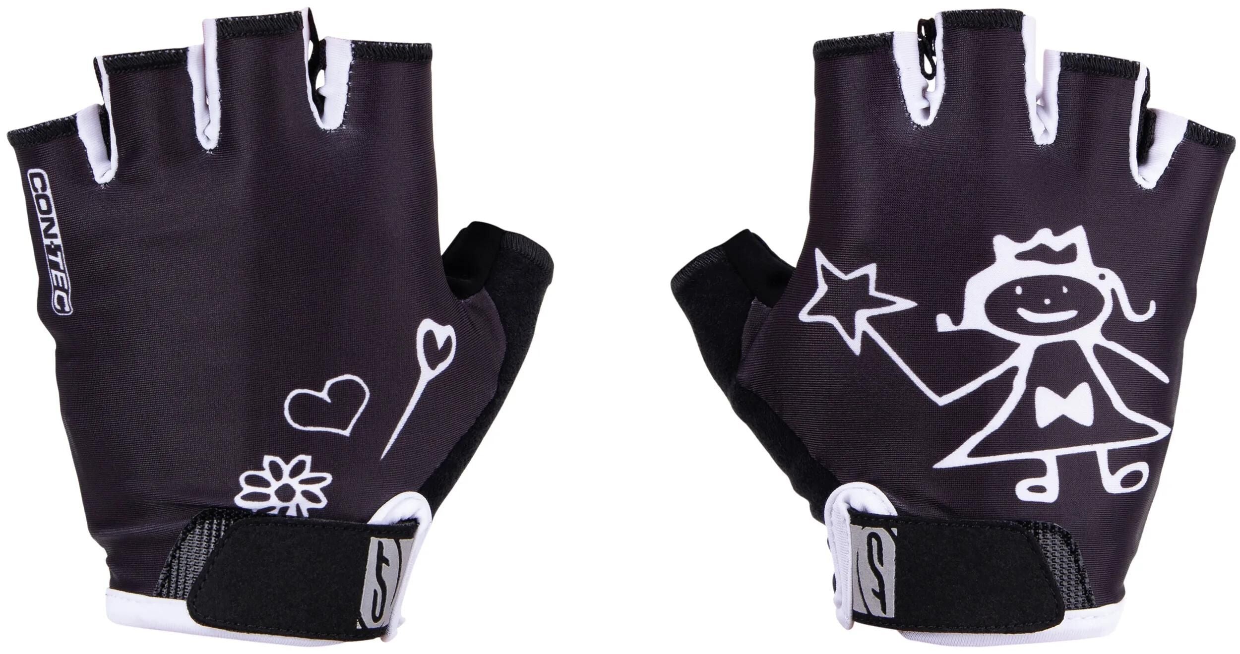 Contec kinderhandschuh girly ct glove girly black white - m