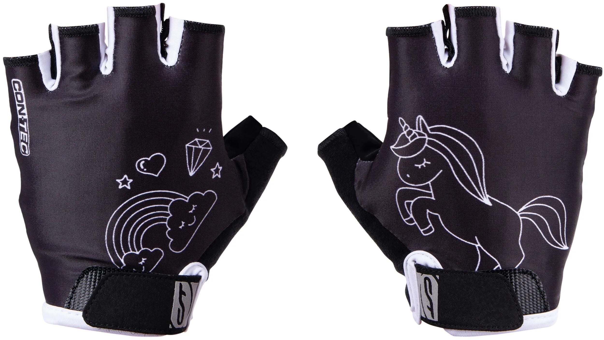 Contec kinderhandschuh unicorn ct glove unicorn black white - l