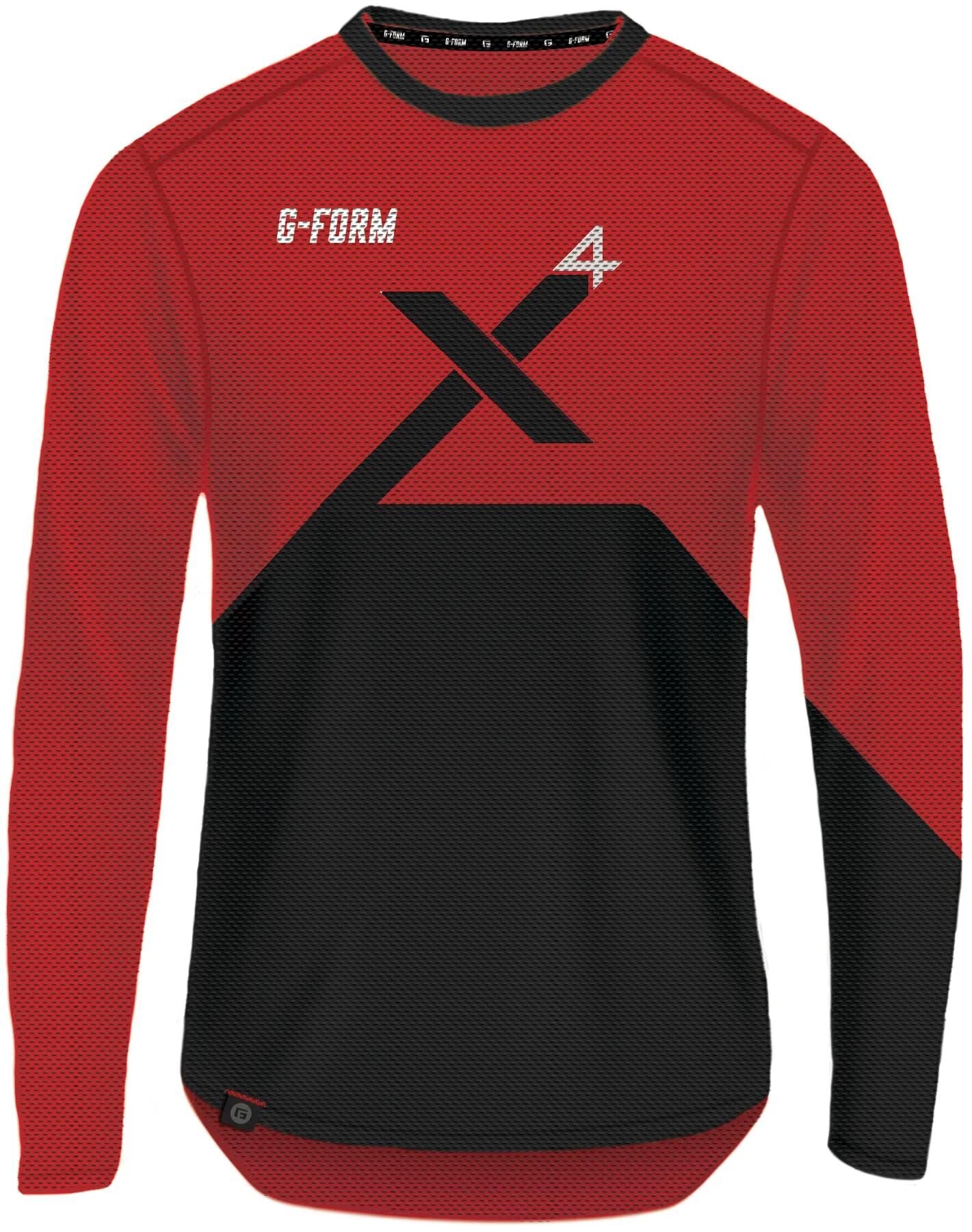 G-form langarmshirt pro-x4 longarm shirt pro x-4 sze xl red black