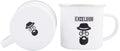 Excelsior becher mug 250ml 300ml white chrome rim