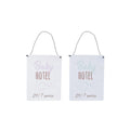 Wandversiering baby hotel metaal 15x20cm