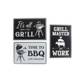Wandbord bbq grill metaal 20x30cm