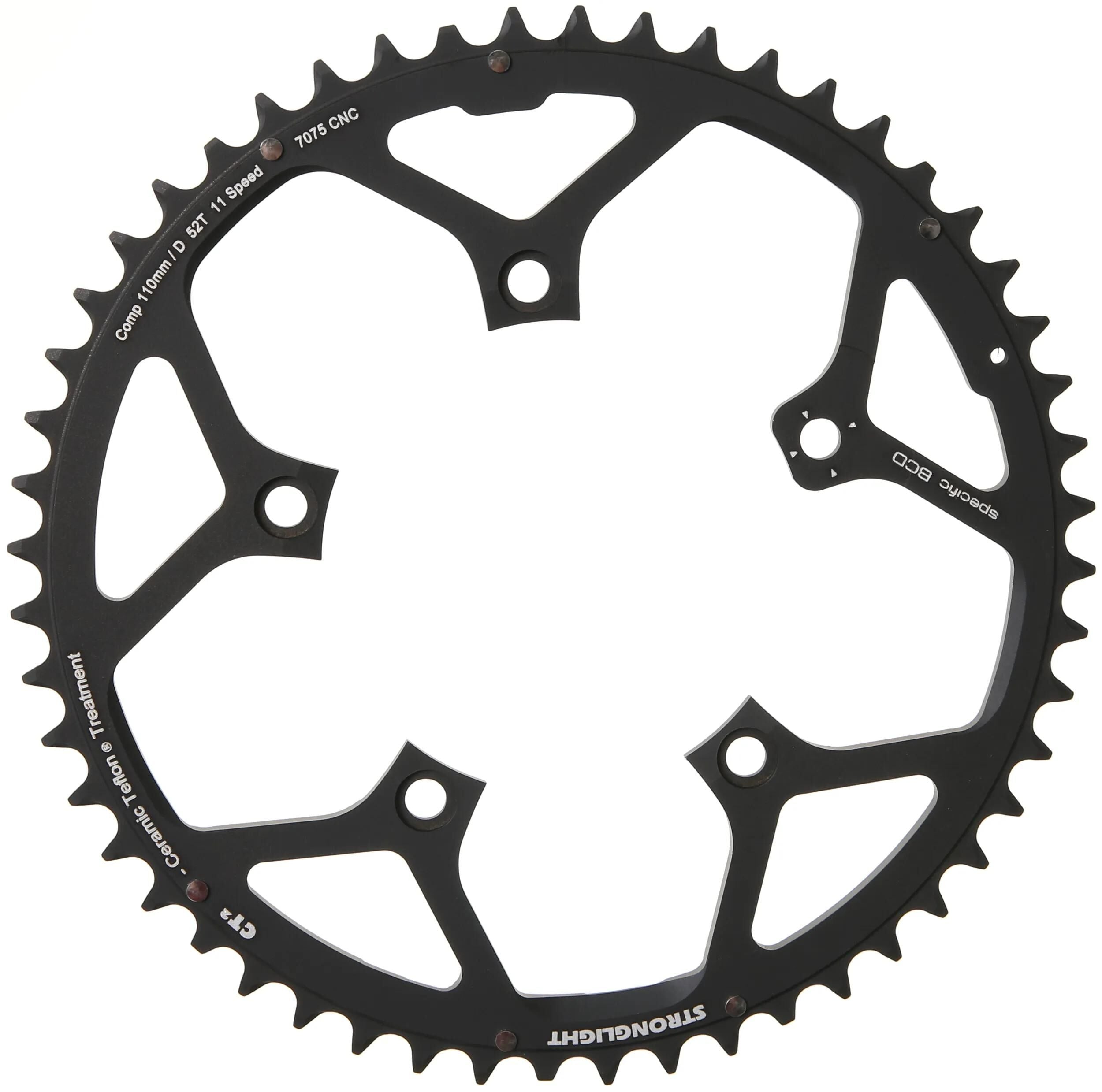 Stronglight kettingblad ct2 chain ring strongl.ct2 52t alu cer.teflon coat.