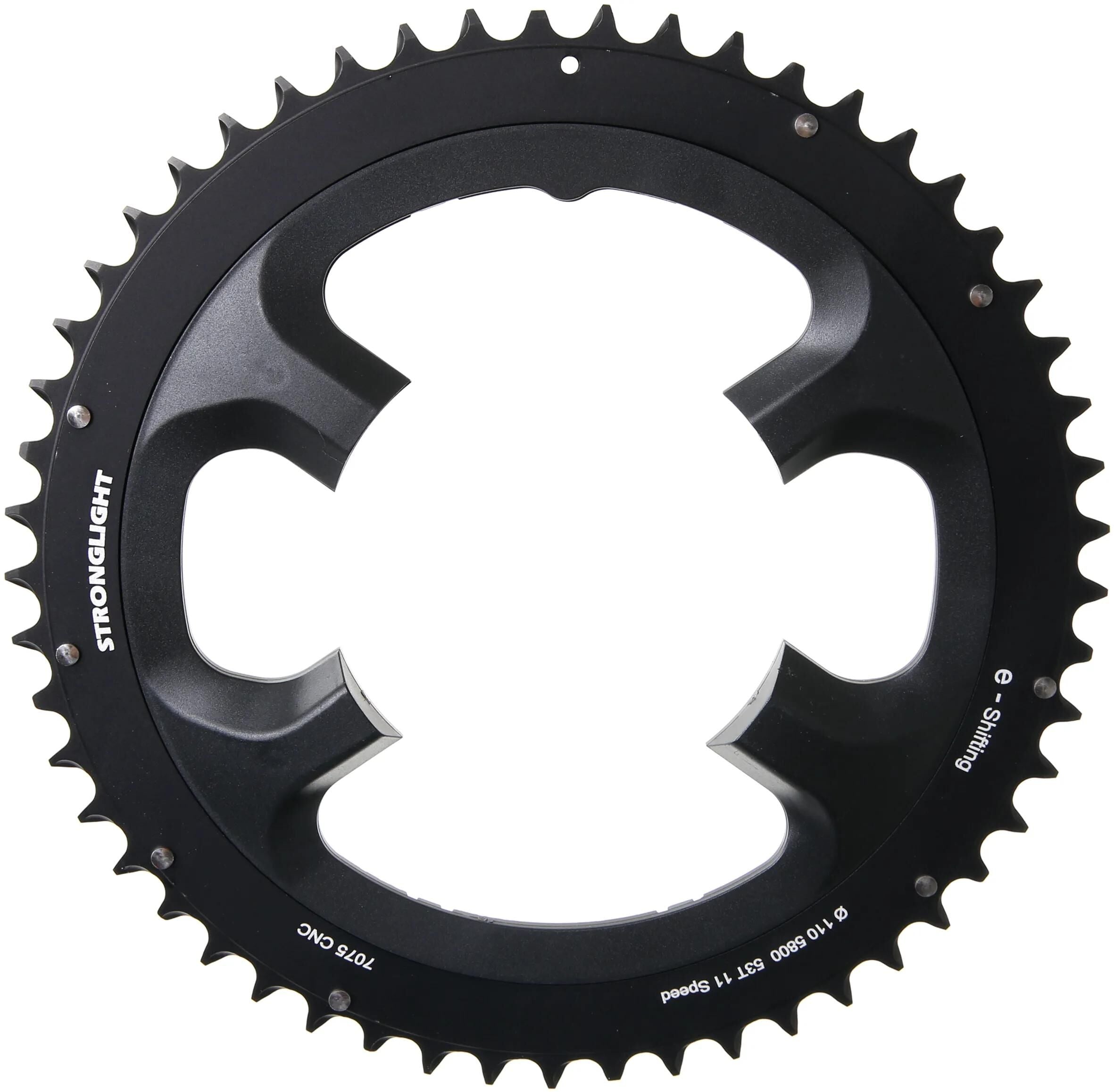 Stronglight kettenblatt chain ring strongl. 53t outer alu black