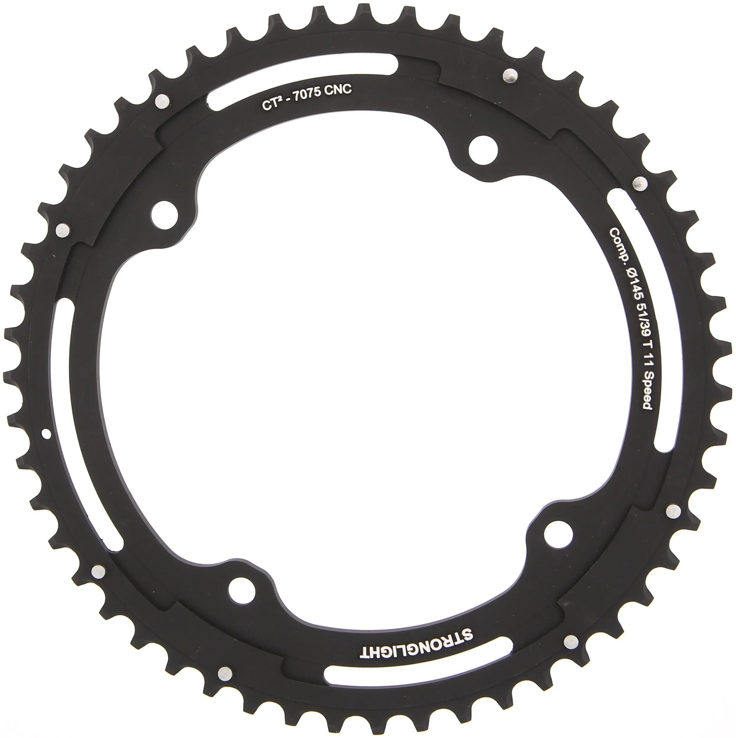 Stronglight kettingblad ct2 chain ring strongl. ct2 51t outer cer.-tefl.coat.