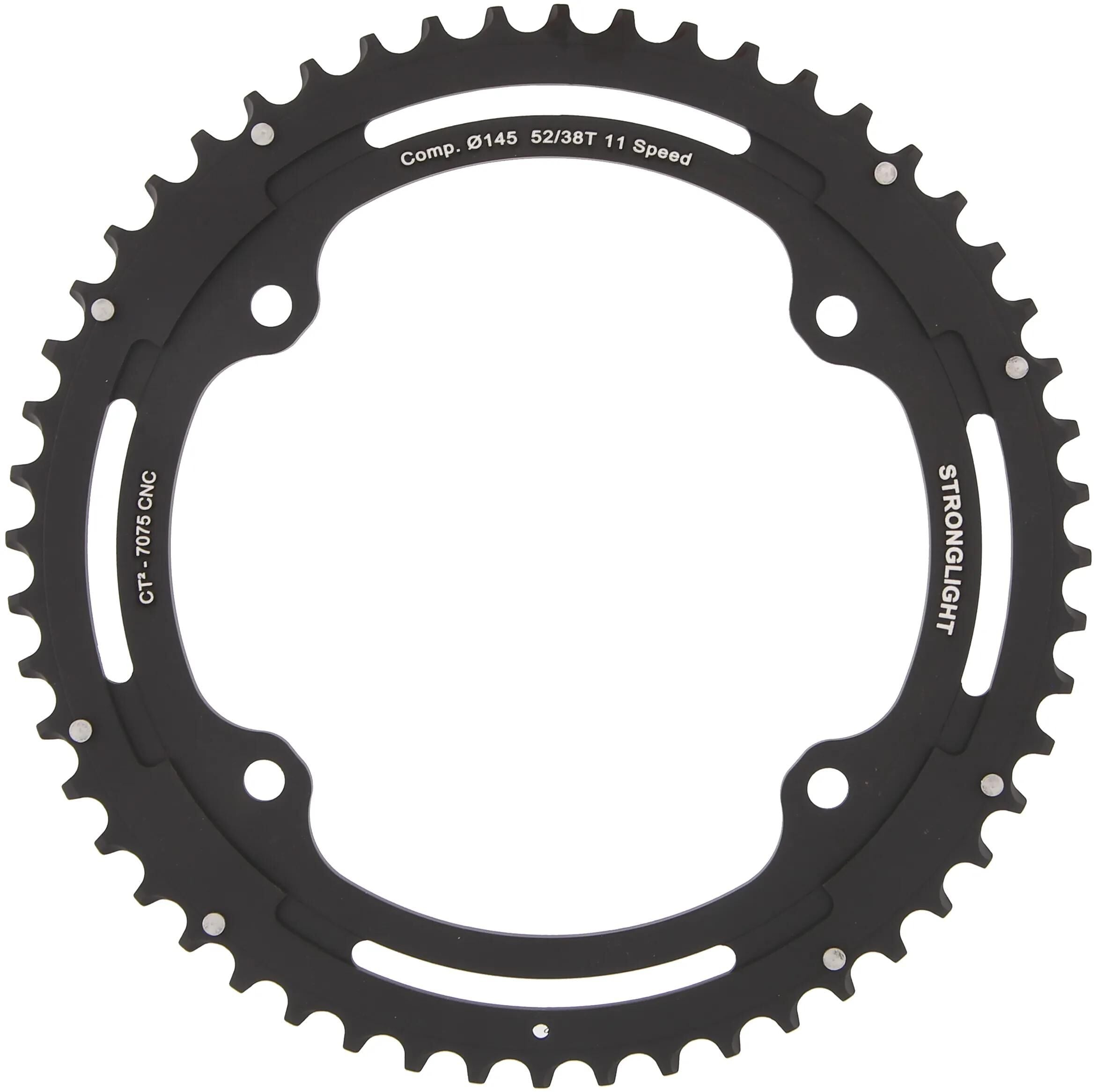 Stronglight kettenblatt ct2 chain ring strongl. ct2 52t outer cer.-tefl.coat.