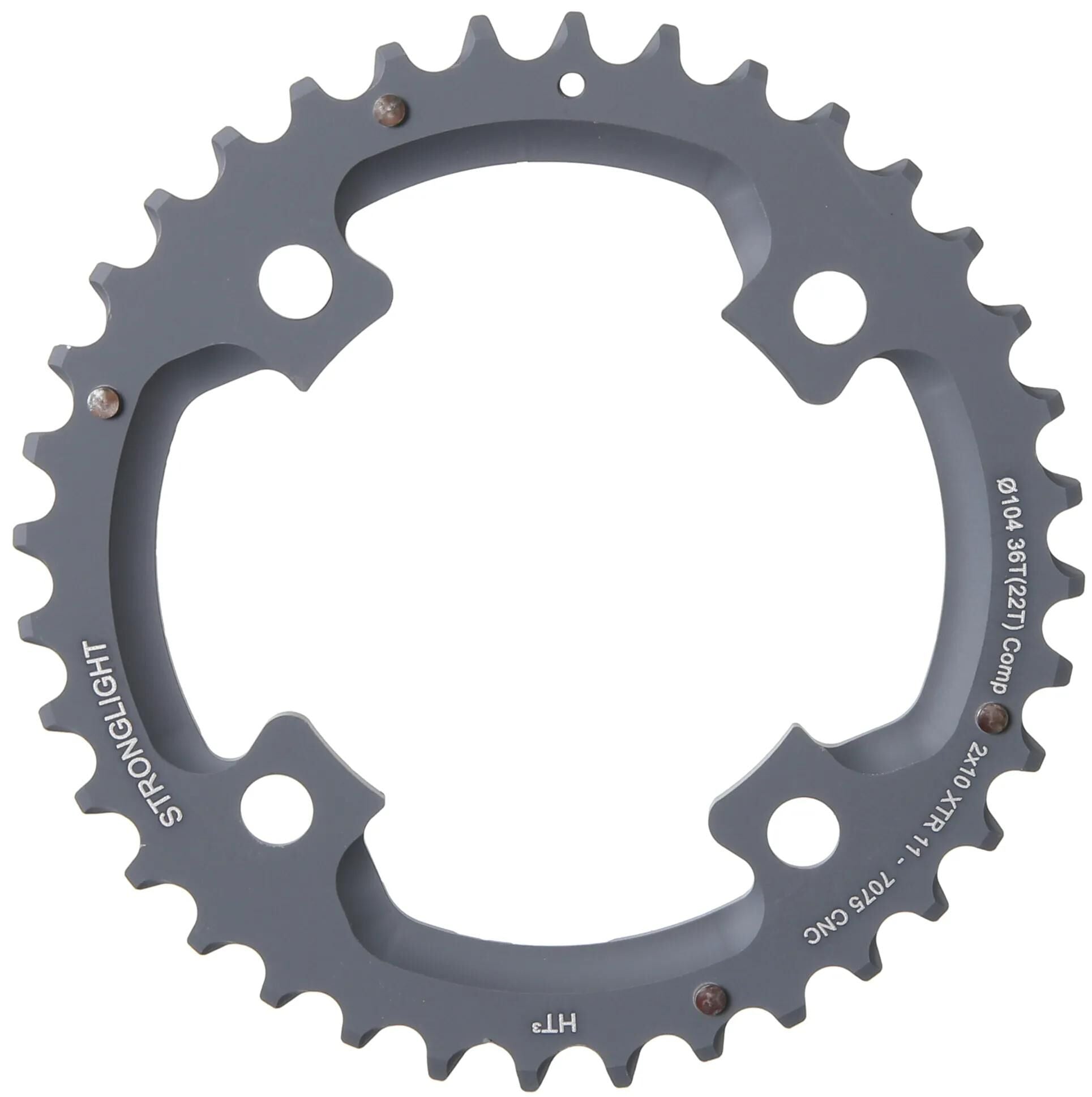 Stronglight kettingblad ht3 chain ring strongl. ht3 36t outer alu black