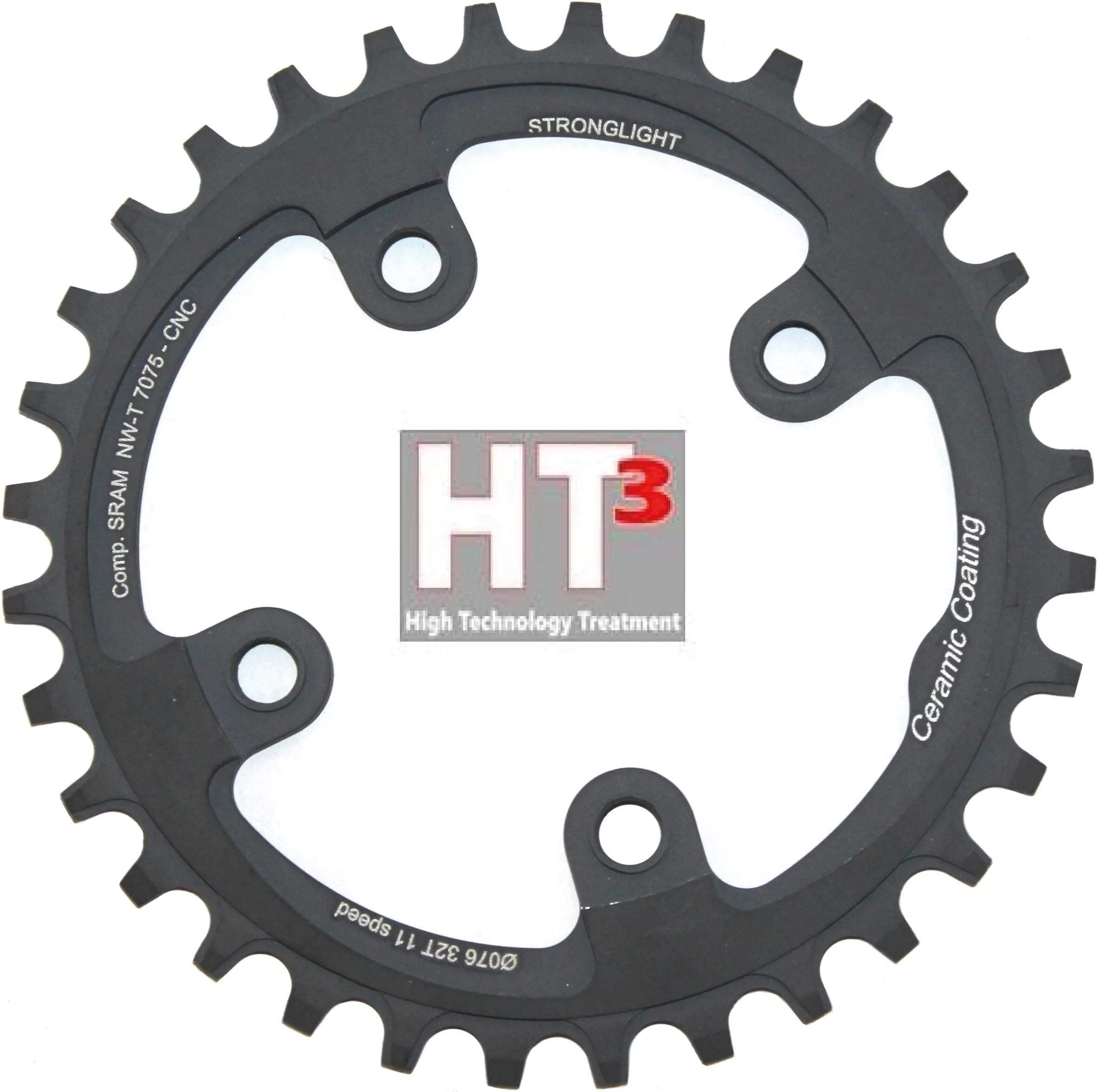 Stronglight kettingblad ht3 chain ring strongl. ht3 32t inner alu black