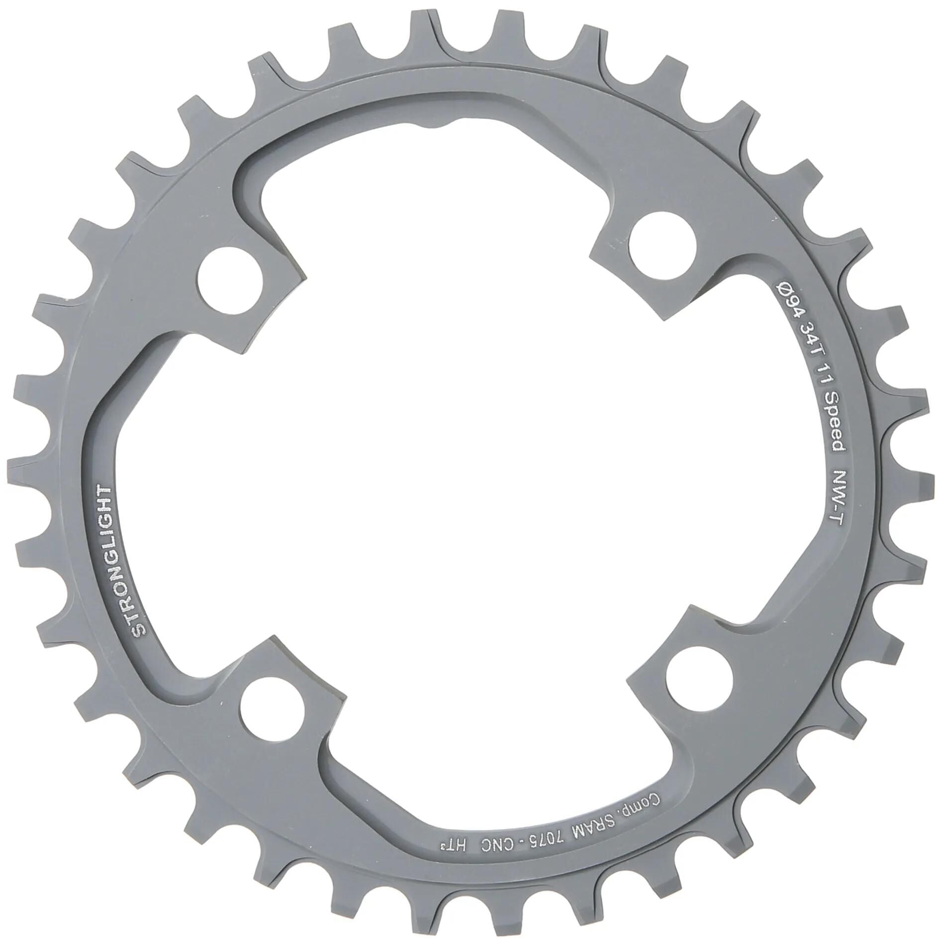 Stronglight kettenblatt ht3 chain ring strongl. ht3 34t inner alu black