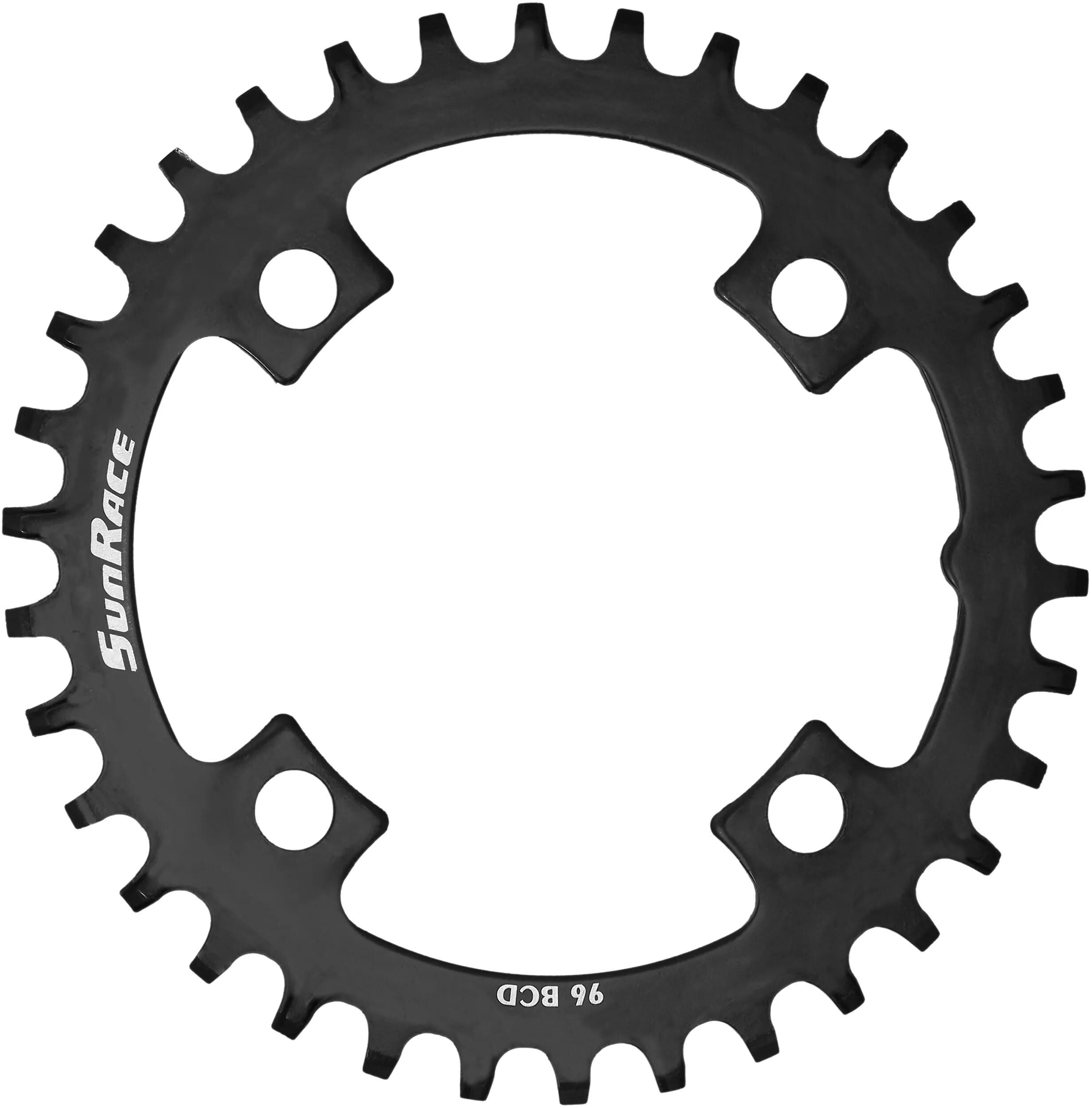 SunRace Kettenblatt 30T Stahl schwarz, Lochkreis 96
