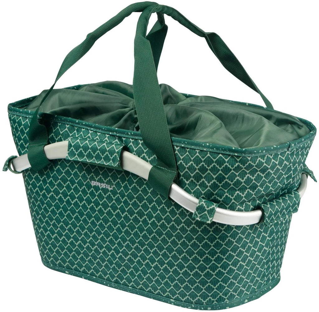 Basil Flair Carry All Fahrradkorb für hinten mit MIK-Befestigung, 38 x 21 x 27 cm – grün