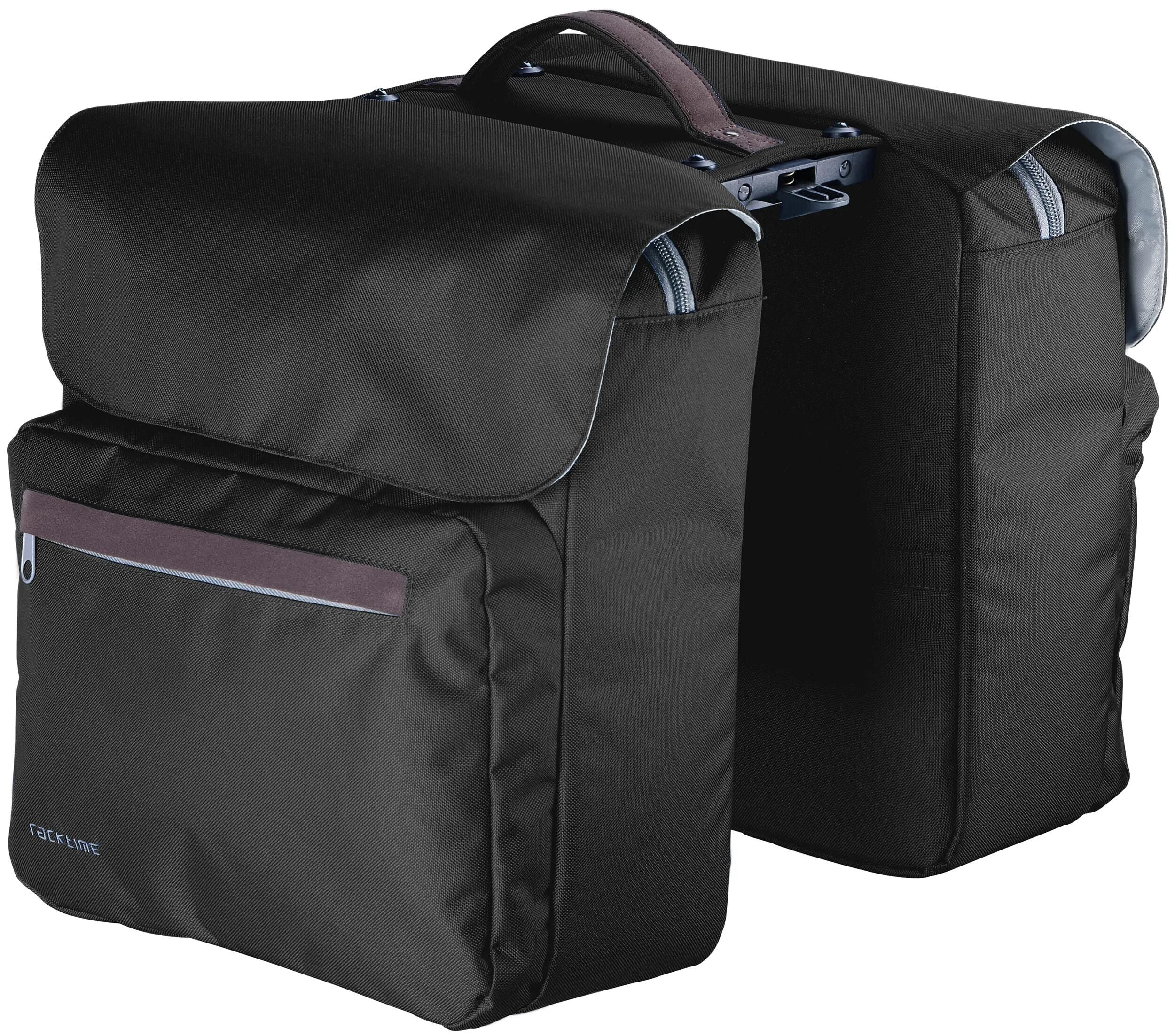Racktime doppeltasche ture double bag ture carbon black