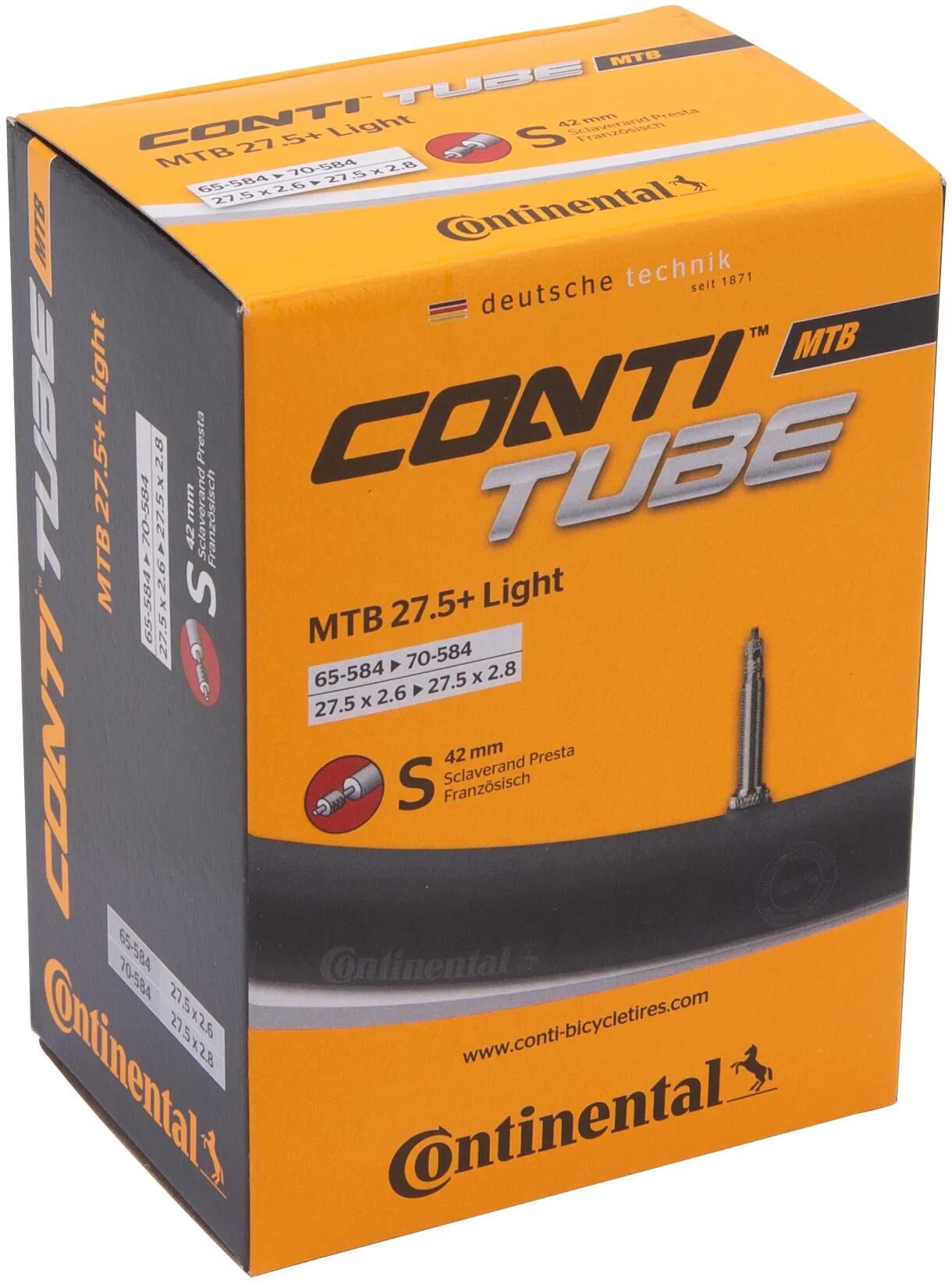 Continental schlauch mtb 27,5 b+ conti tube mtb 27.5 65 70-584 s42 lig