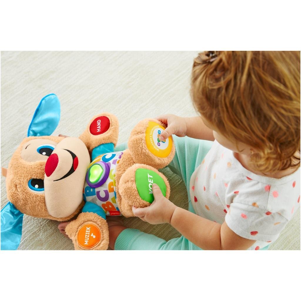 Fisher-Price Lernspielzeug „Erste Wörter“ – Welpen-Plüschtier mit Licht und Sound
