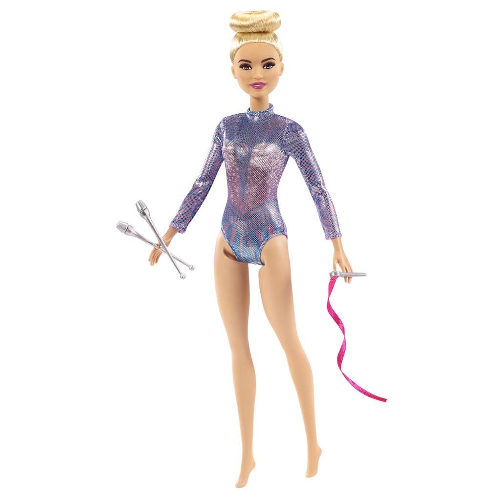 Mattel barbie ritmische gymnastiek pop blond + accessoires