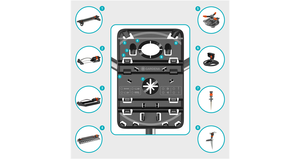 Gardena sproeierstandaard houder (zwart, 18735-20)